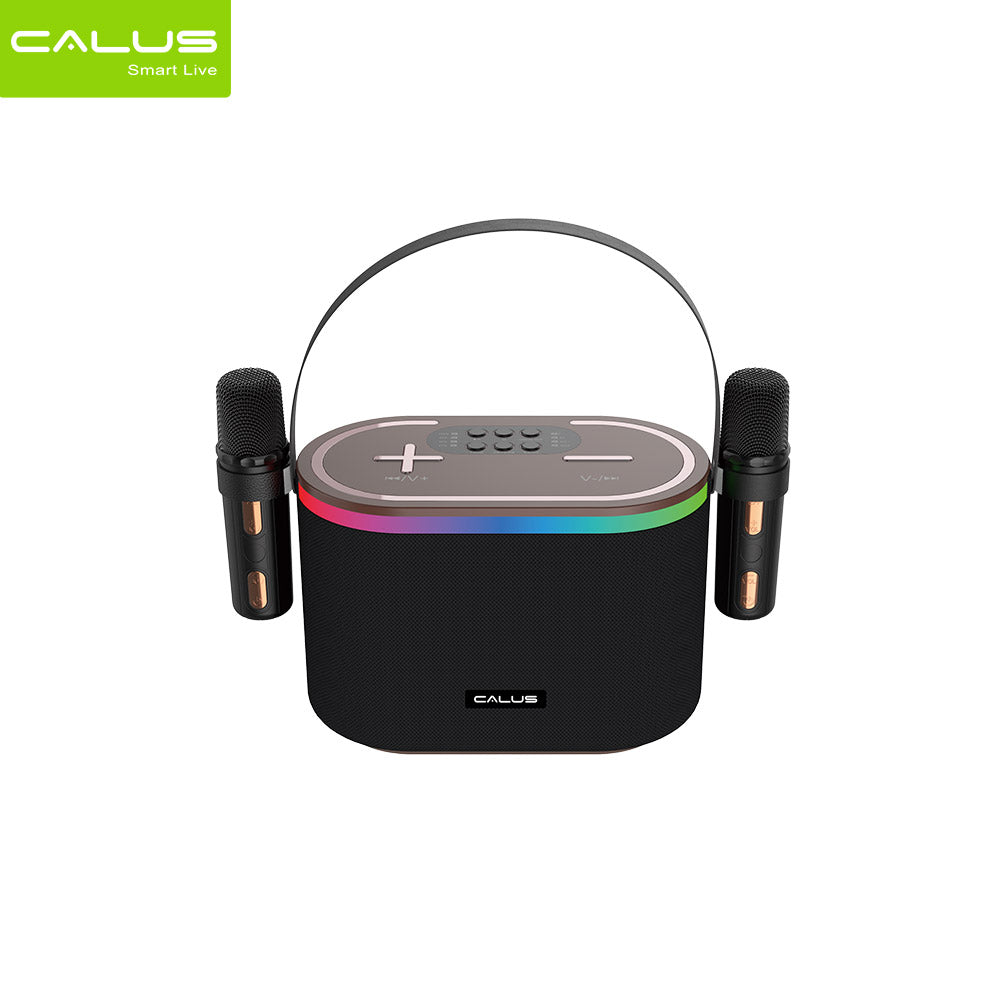 Calus Wireless Karaoke Speaker | 2 Wireless Mics, 4000mAh, Bluetooth, SD Card, USB & AUX