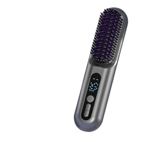 2-in-1 Cordless Hair Straightener Brush – Salon-Smooth Hair Anywhere