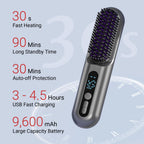 2-in-1 Cordless Hair Straightener Brush – Salon-Smooth Hair Anywhere