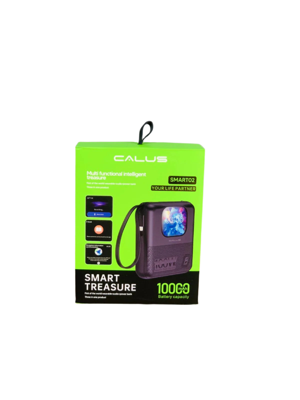 Calus 10000mAh Power Bank | 200W Output, 100W Fast Recharge, Dual USB-C, Compact Travel