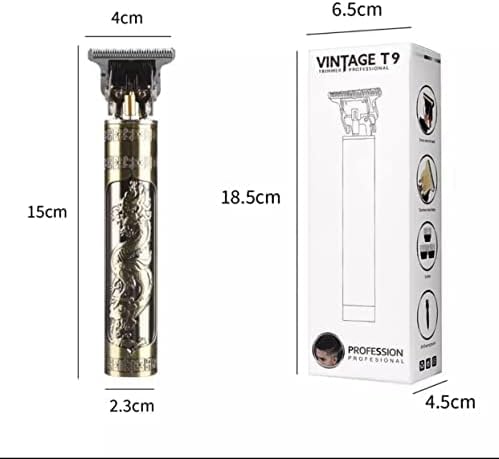 T9 Professional Hair Trimmer for Men | Zero Gap, Titanium T-Blade, LCD Display, USB Rechargeable