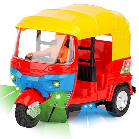 Musical Auto Rickshaw Tricycle Toy – LED Lights & Sounds for Kids