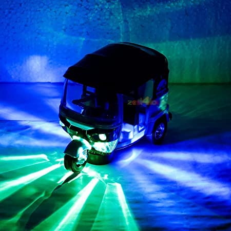Musical Auto Rickshaw Tricycle Toy – LED Lights & Sounds for Kids