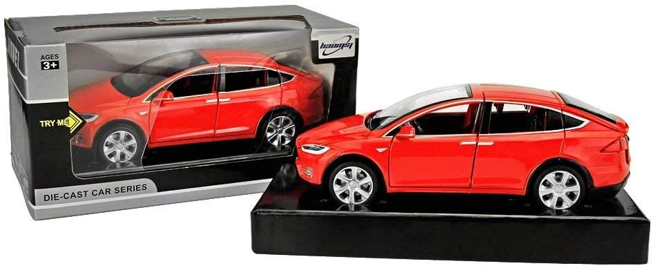 Tesla Diecast Model Car 1:32 Scale | Sound & Light Effects, Zinc Alloy, Kids Toy Age 3+