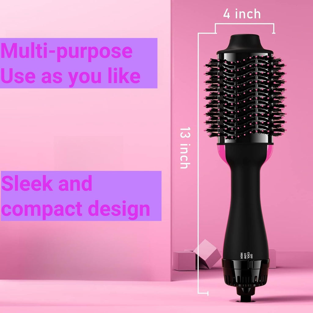 2-in-1 Hair Dryer & Styler Volumizer – Negative Ion, Anti-Frizz & 360° Rotation