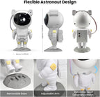 Astronaut Galaxy Star Projector Night Light | 8 Nebula Modes, Remote, Timer, 360° Adjustable