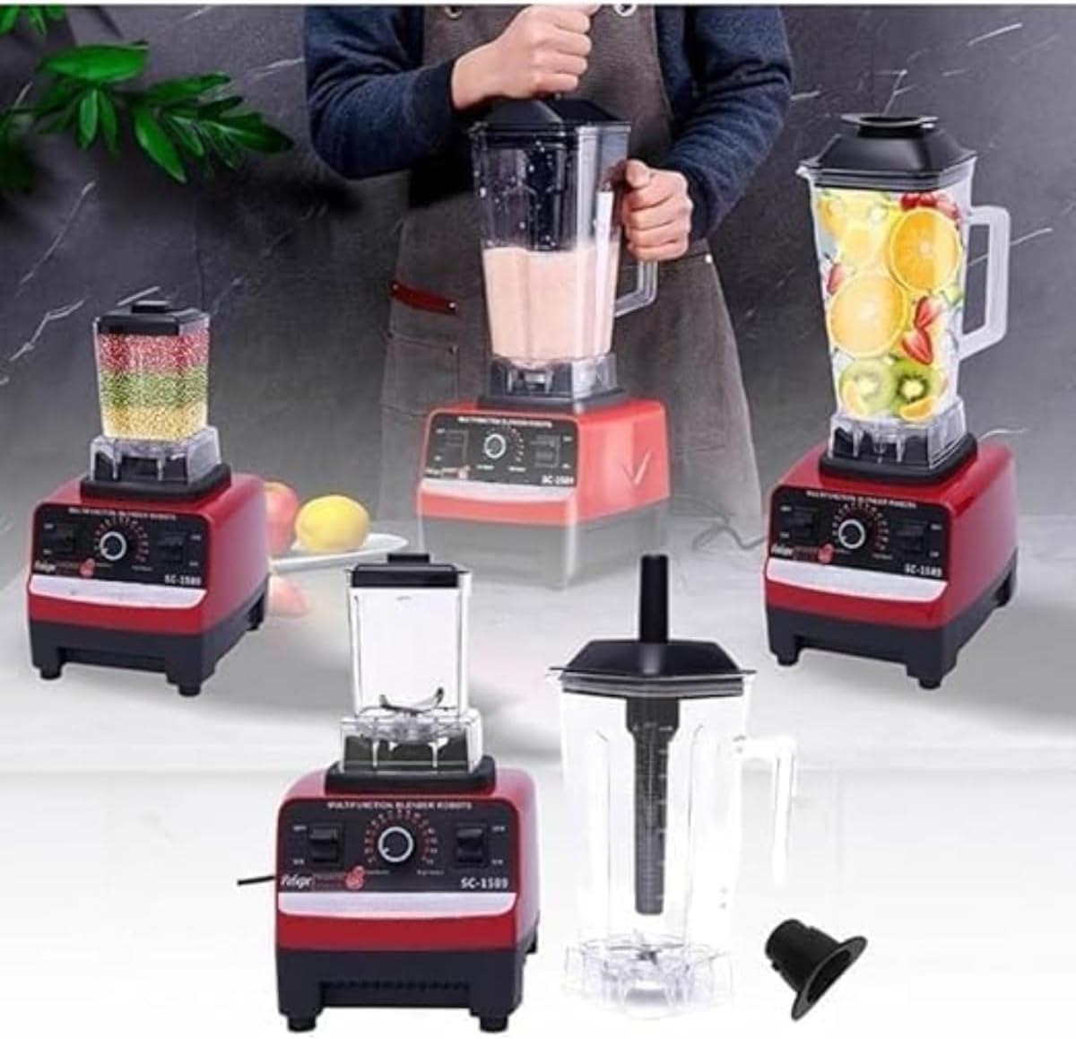 4500W 2-in-1 Blender & Juicer – Heavy Duty Smoothie Maker with Stainless Blades