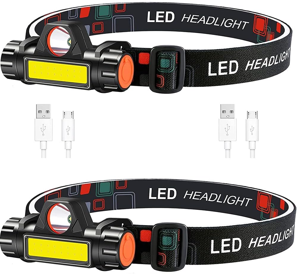 Rechargeable LED Headlamp | Super Bright, Lightweight, Waterproof, Adjustable Beam