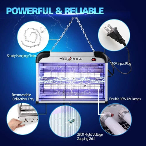 20W UV Mosquito Killer Lamp – Electric Insect Zapper for Indoor & Outdoor