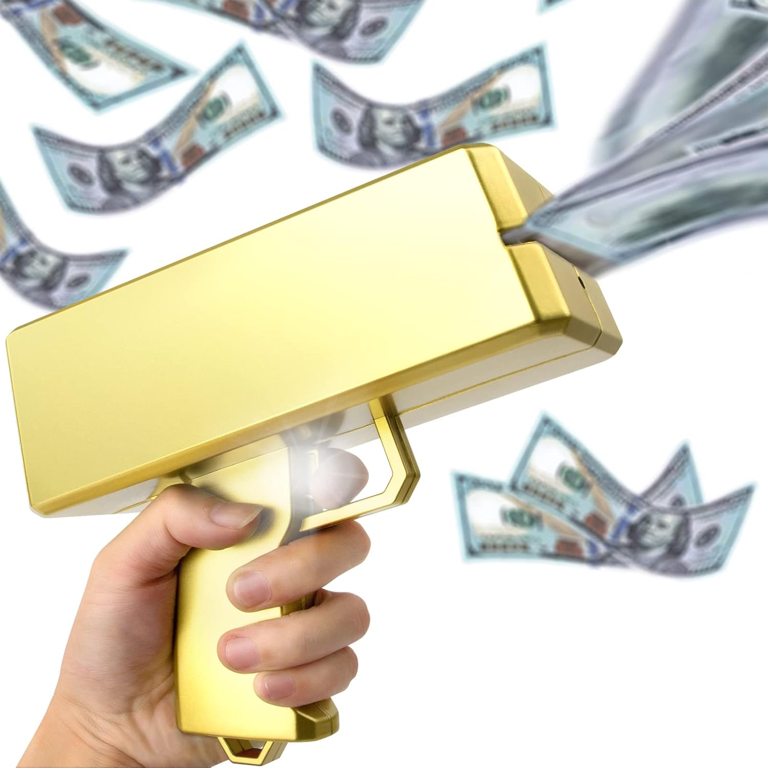 Gold Money Gun Shooter | Make It Rain Cash Toy Gun for Parties, Weddings & Events