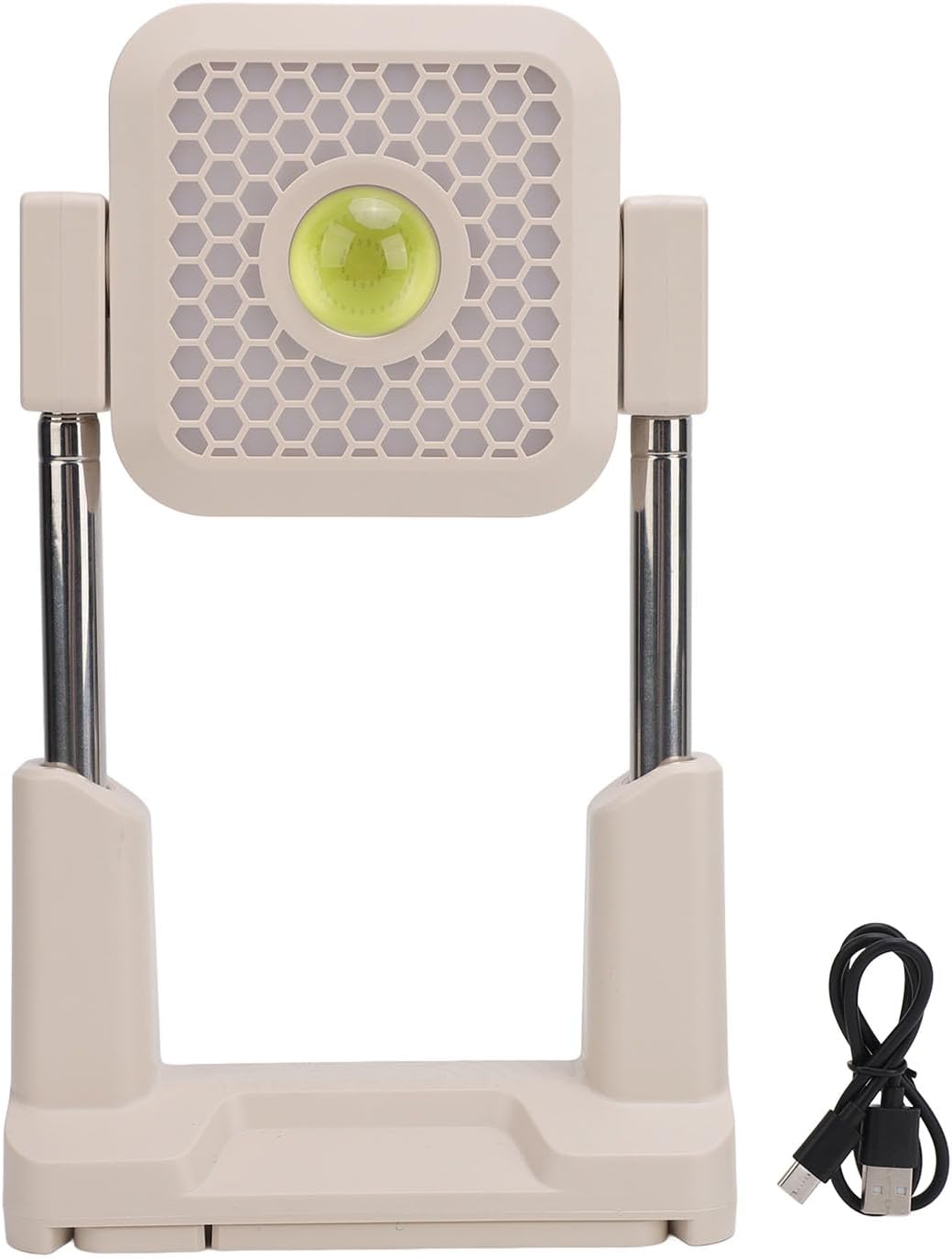 Solar Powered Work Light | 10000 Lumens, Adjustable Height 165.5cm, Rechargeable, Outdoor