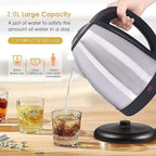 1500W Stainless Steel Electric Kettle – Auto Shut-Off & Boil Dry Protection