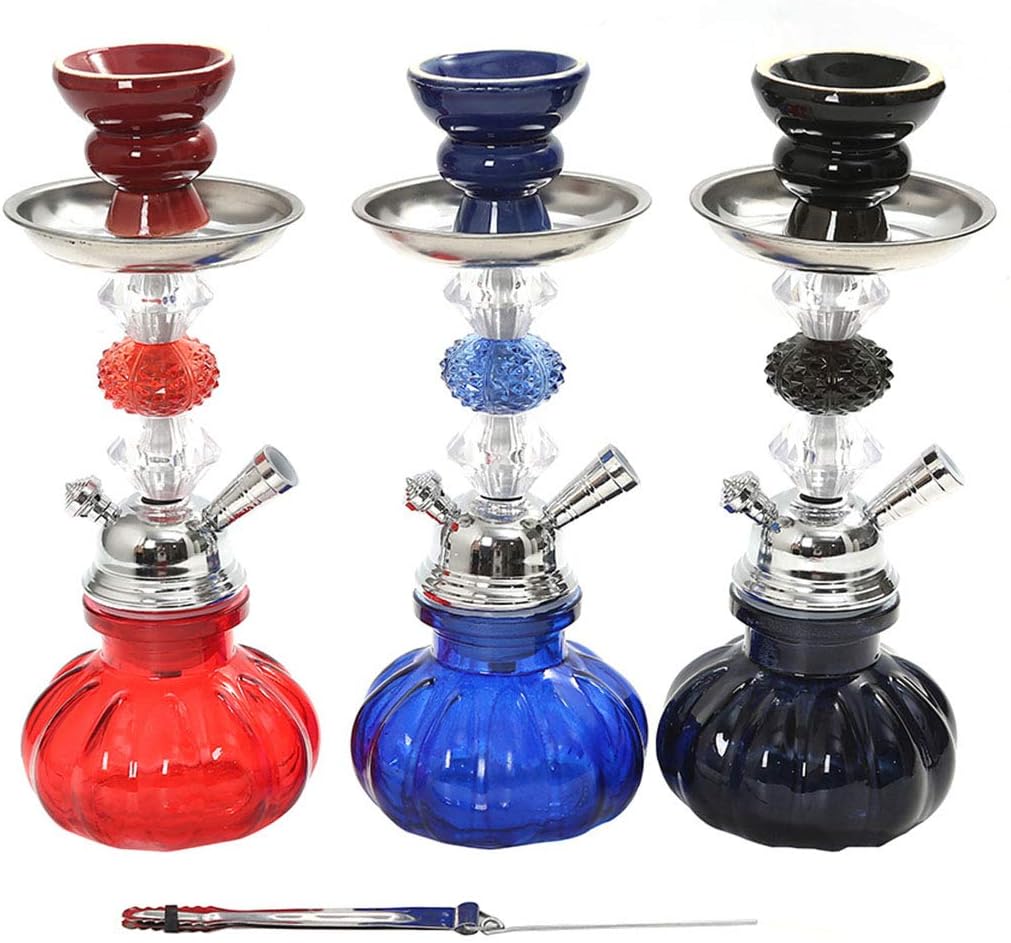Mini Pumpkin Hookah Set | Portable Shisha Kit with Silicone Hose, Tempered Glass Base, Travel Case