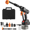 Cordless High Pressure Water Gun | 21V, 60 Bar, 6-Mode Nozzle, 2 Batteries Included