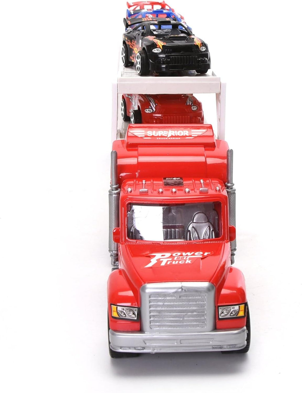 Kids Truck Toy with 9 Racing Cars | Music & Lights, Durable, Indoor & Outdoor, Ages 4-6
