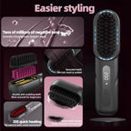 Cordless Hair Straightener Comb – 4 Heat Settings, Ionic & USB Rechargeable