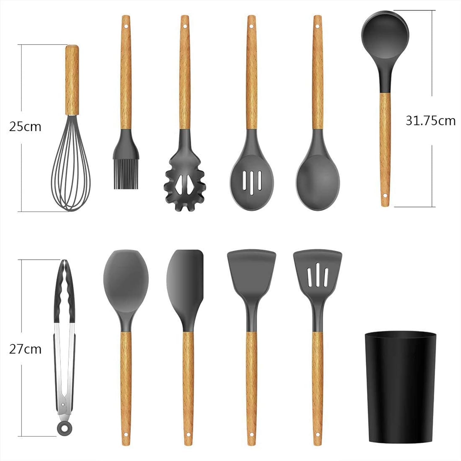 12-Piece Silicone Kitchen Utensil Set – Heat Resistant & BPA-Free