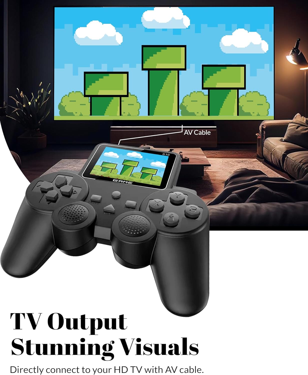 Handheld Retro Game Console | 520 Games, 2.5" Screen, TV Output, Rechargeable, 2-Player