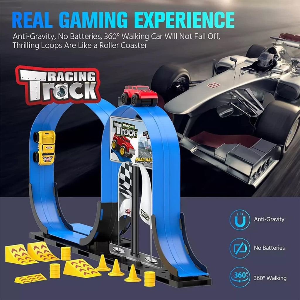Magnetic Stunt Track Racing Car | Anti-Gravity, DIY Assembly, Inertia Return, Kids Toy