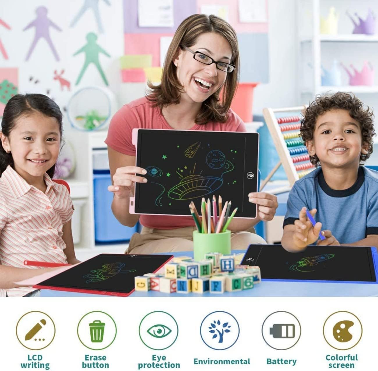 8.5-Inch LCD Writing Tablet – Erasable Doodle Pad for Kids & Adults
