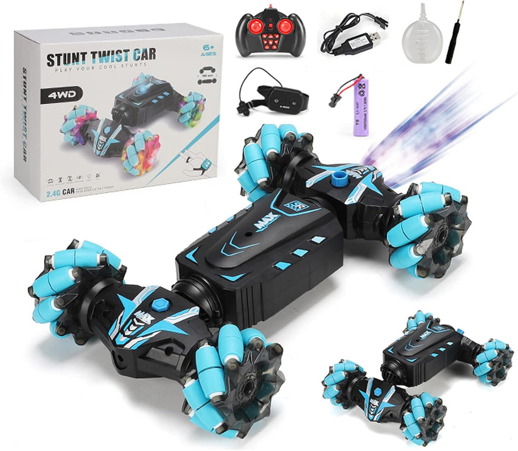 4WD Gesture Sensor Stunt RC Car – 360° Rotating Off-Road with Lights