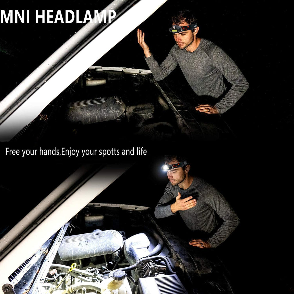 Rechargeable LED Headlamp | Super Bright, Lightweight, Waterproof, Adjustable Beam