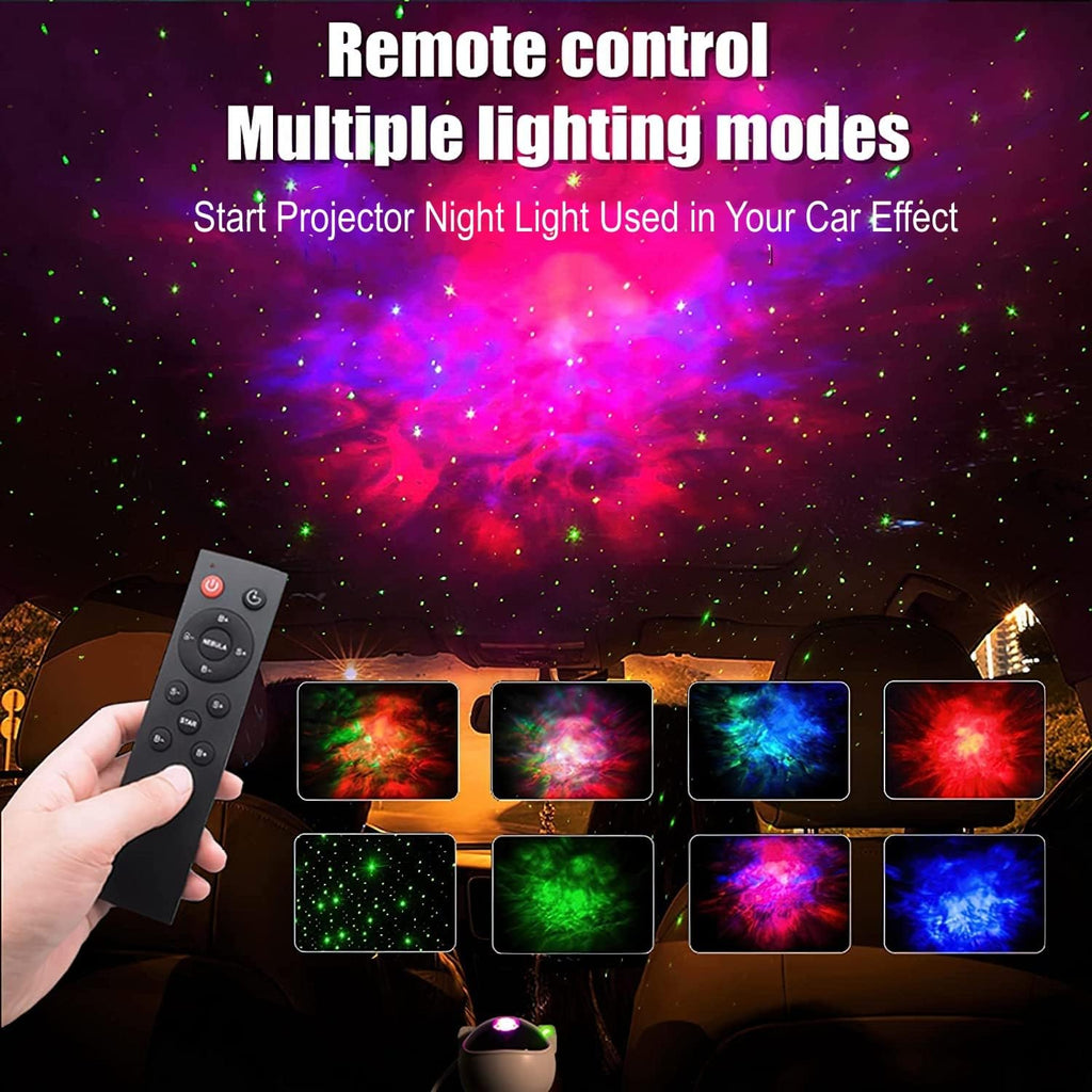 Astronaut Galaxy Star Projector Night Light | 8 Nebula Modes, Remote, Timer, 360° Adjustable
