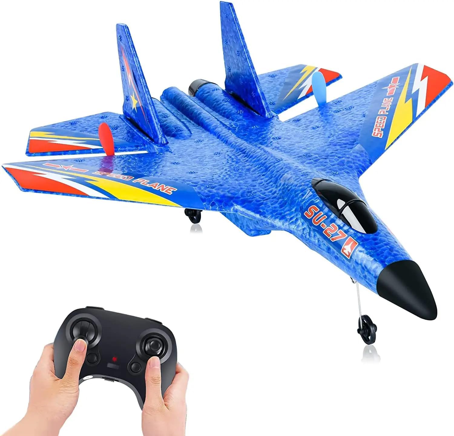 SU-27 RC Airplane – 2.4GHz Remote Control Plane with LED Night Lights