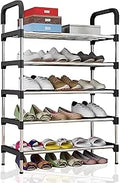 5-Tier Metal Freestanding Shoe Rack | Portable, Easy Assembly, Shoe Organizer for Home