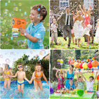 LED Bubble Gun Machine for Kids | 10,000+ Bubbles/Min, 10-Hole, Leak-Proof, 130ml Solution