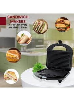 4-Slice Non-Stick Sandwich Maker – BPA-Free with Safety Lock